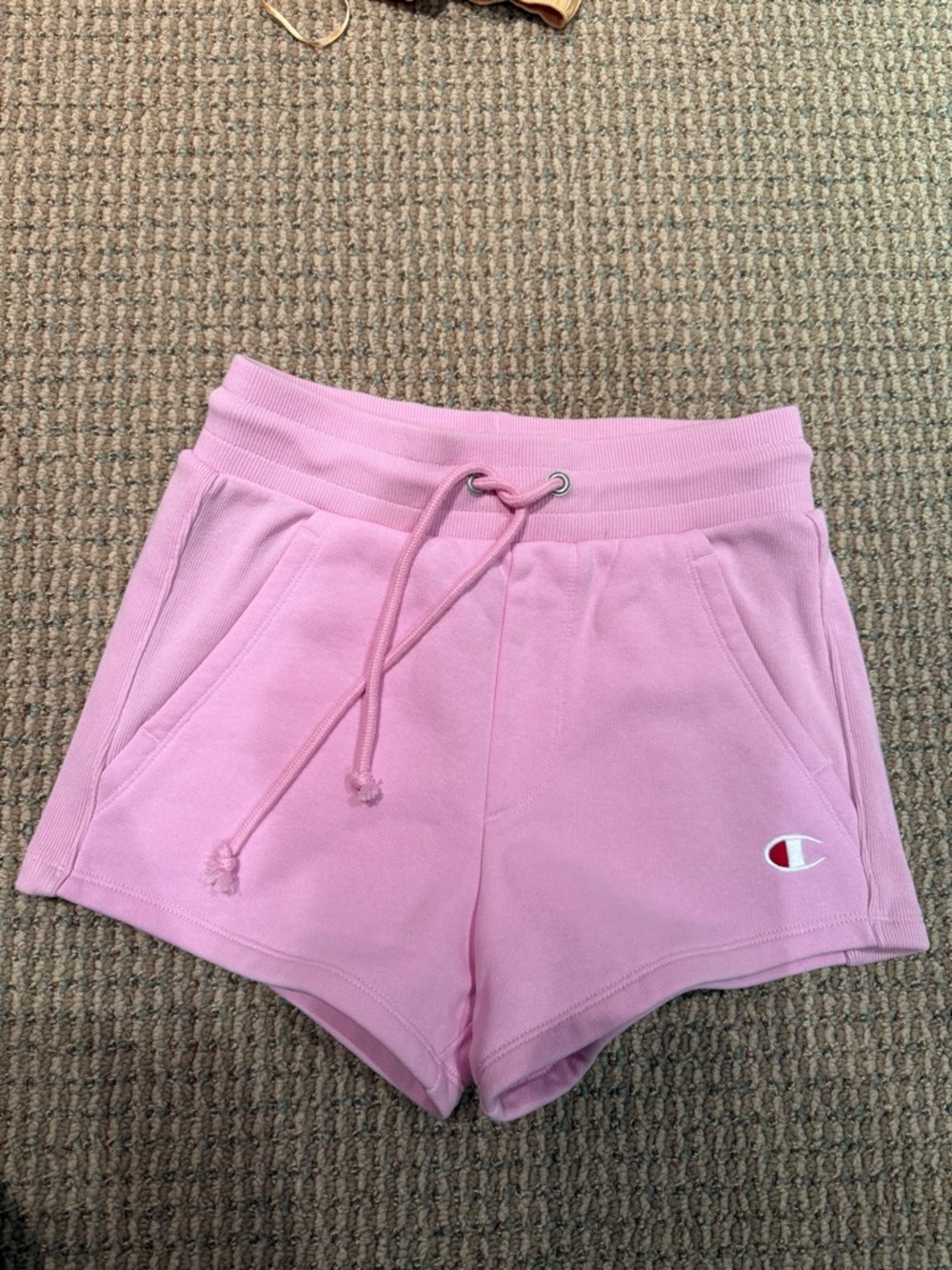 Champion Pink Fleece Drawstring Athletic Shorts